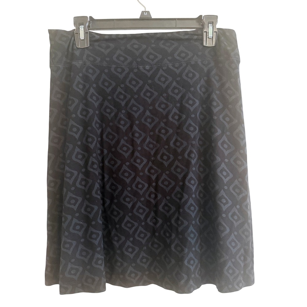 Fresh Produce Medium Black Geometric A-Line USA Lagenlook Coastal Stretch Casual